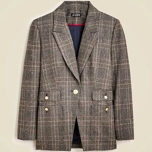 J.Crew Vivienne blazer in plaid Italian wool blend Size 6